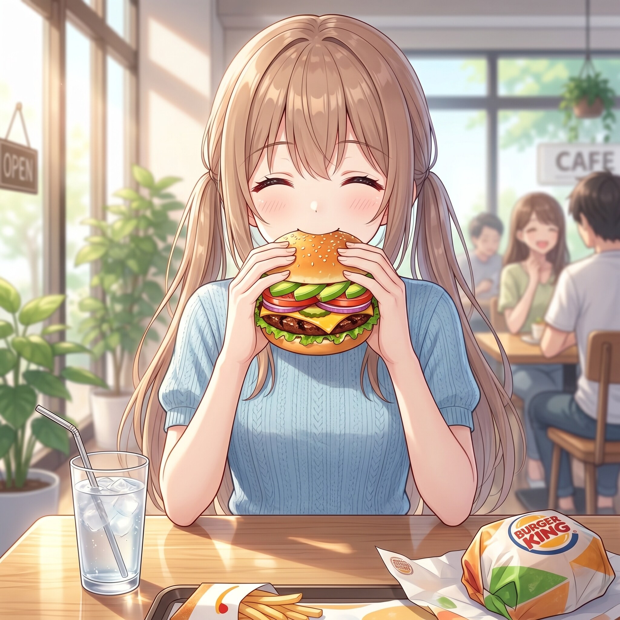 梢とランチ（１３）アボガドのワッパーjr