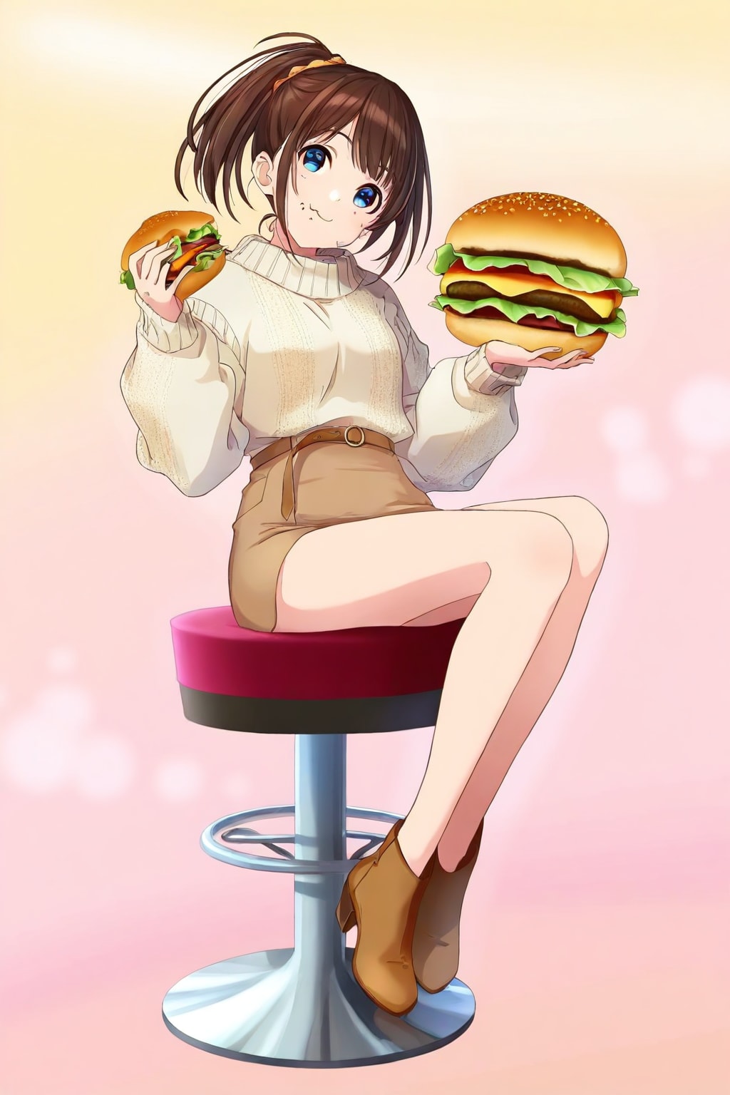 ハンバーガー・ガール | の人気AIイラスト・グラビア