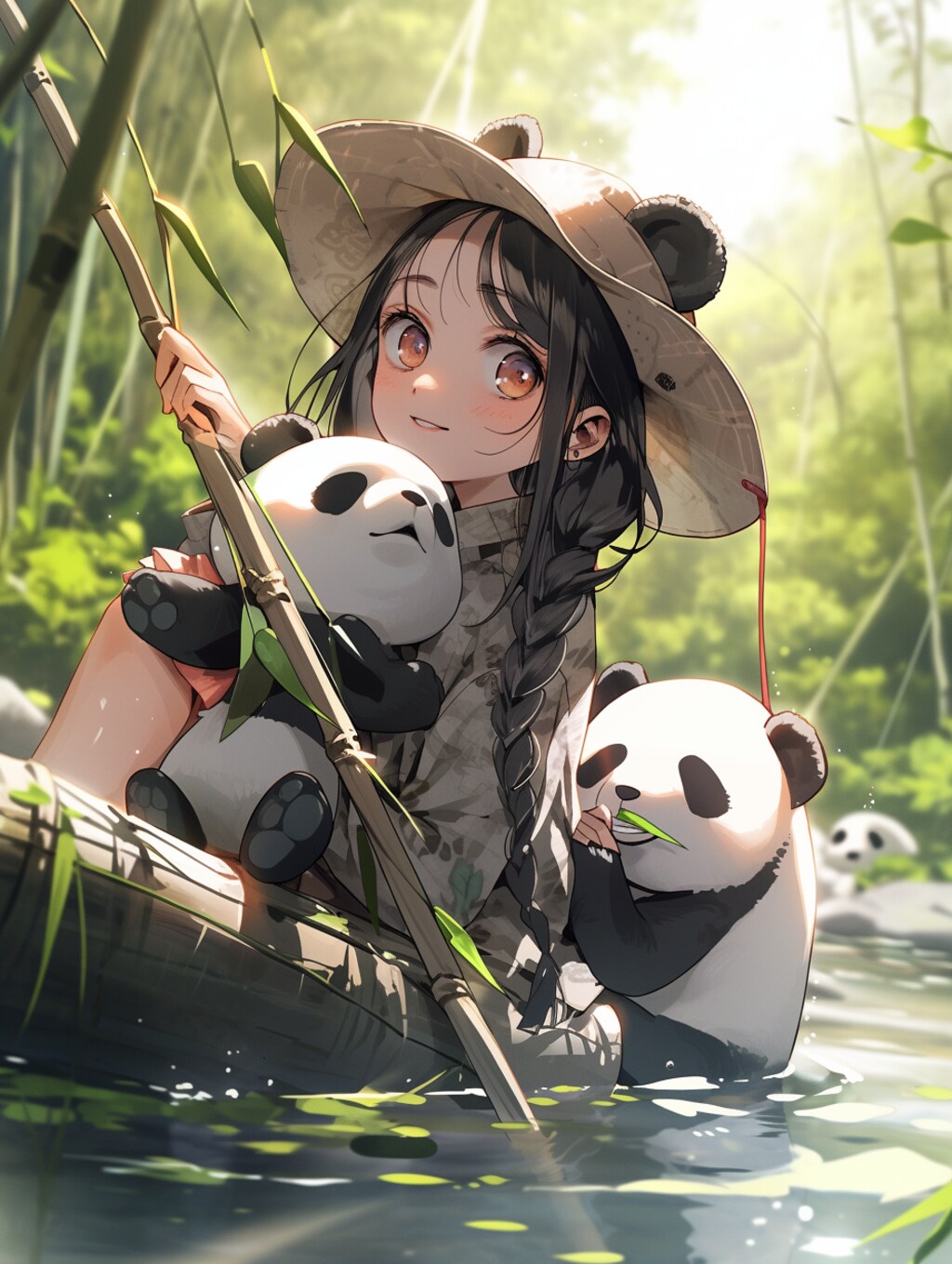 釣りするパンダちゃん