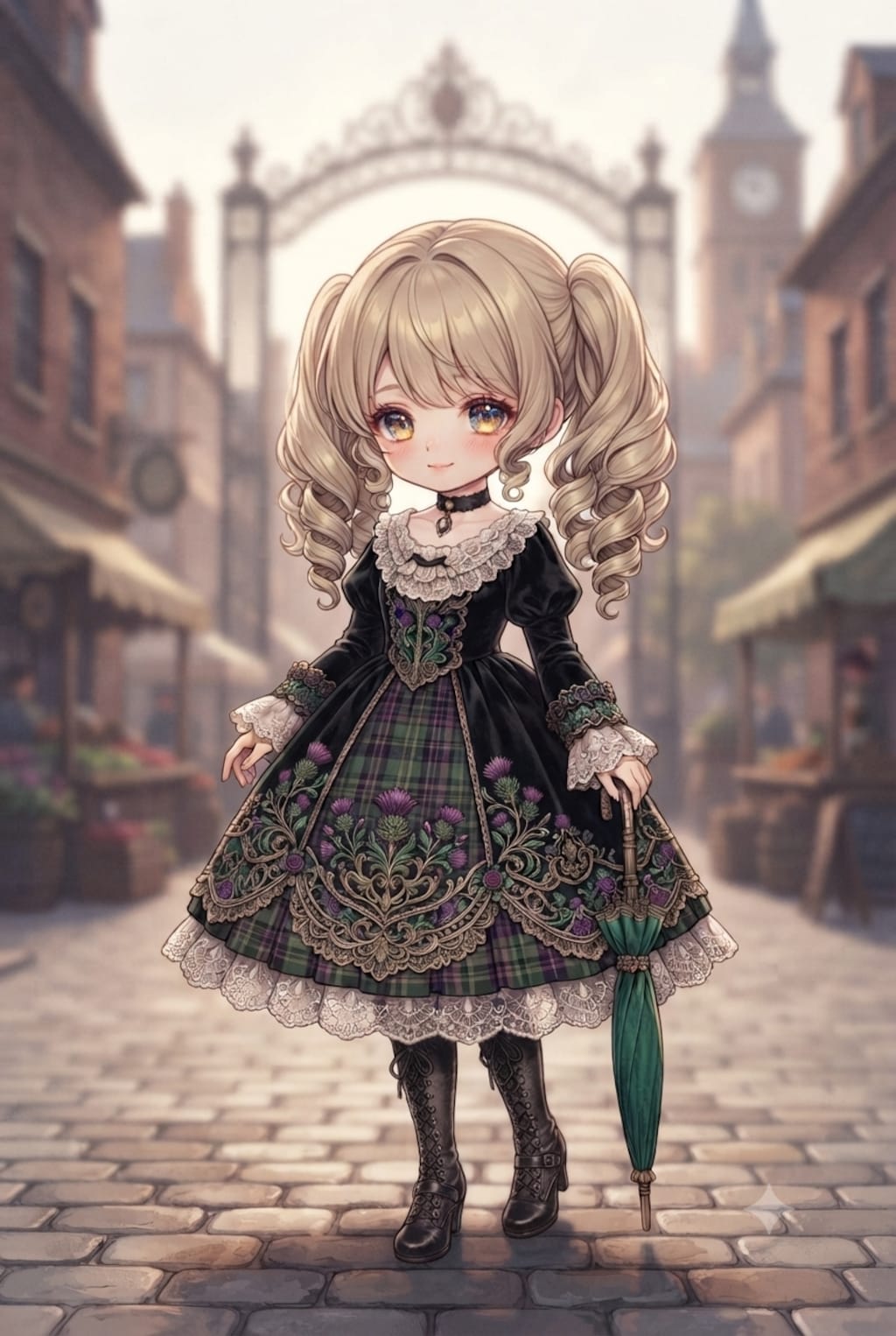 今日のクラロリ衣装～スコティッシュ・アザミの令嬢～