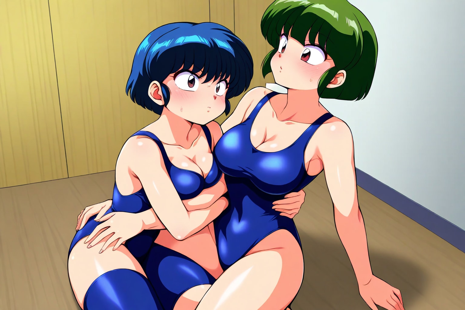 天道道場で女子プロレスの稽古2