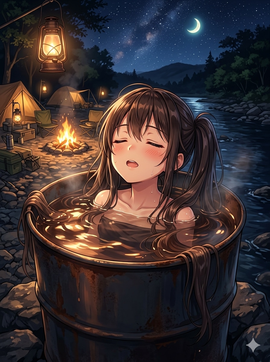 ドラム缶風呂 | の人気AIイラスト・グラビア