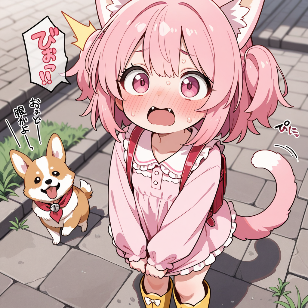 コーギーが怖いねこちゃん