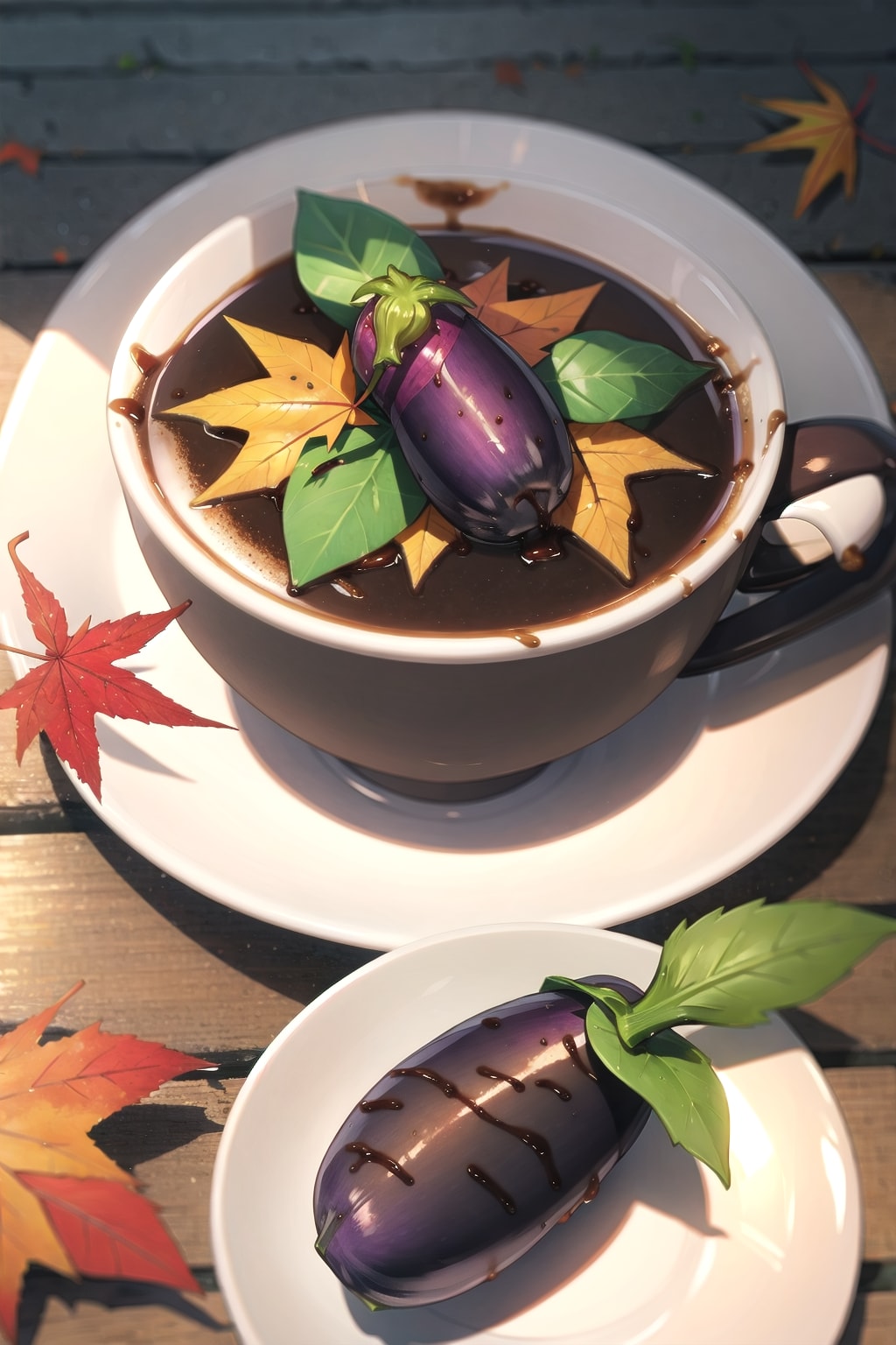 秋ナス・コーヒー | の人気AIイラスト・グラビア
