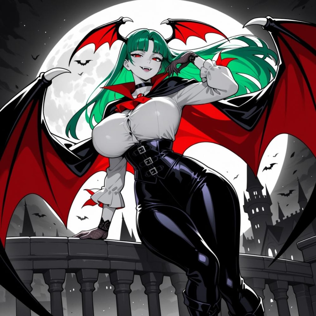 ヴァンパイアコスプレ人妻