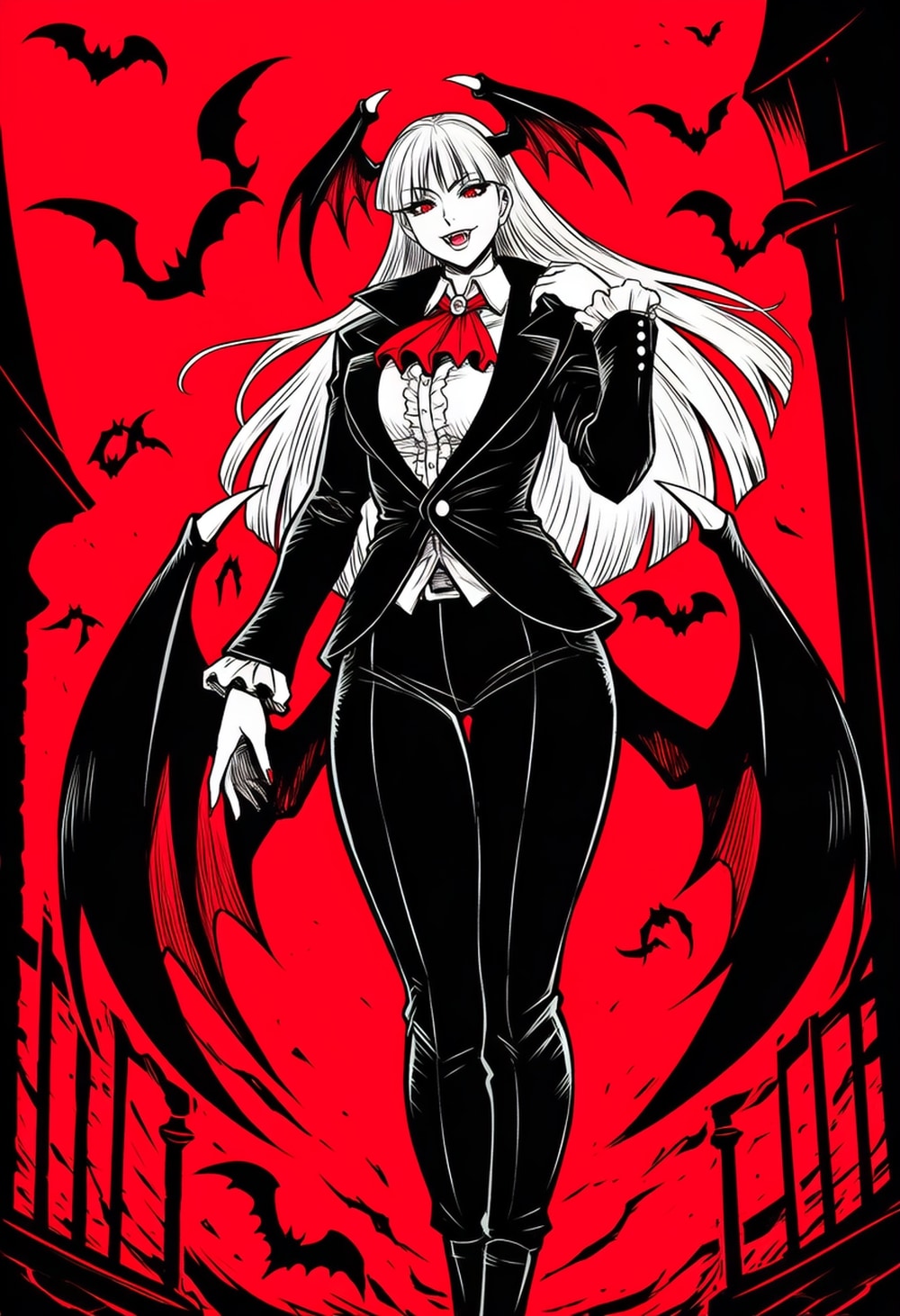 ヴァンパイアコスプレ人妻 | の人気AIイラスト・グラビア