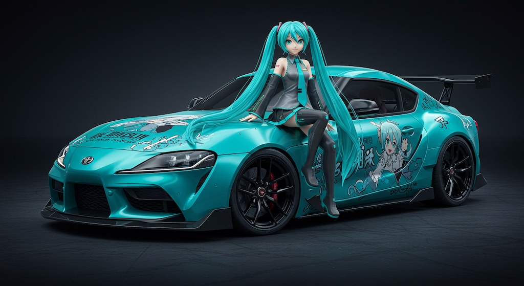 初音ミクとGRスープラ