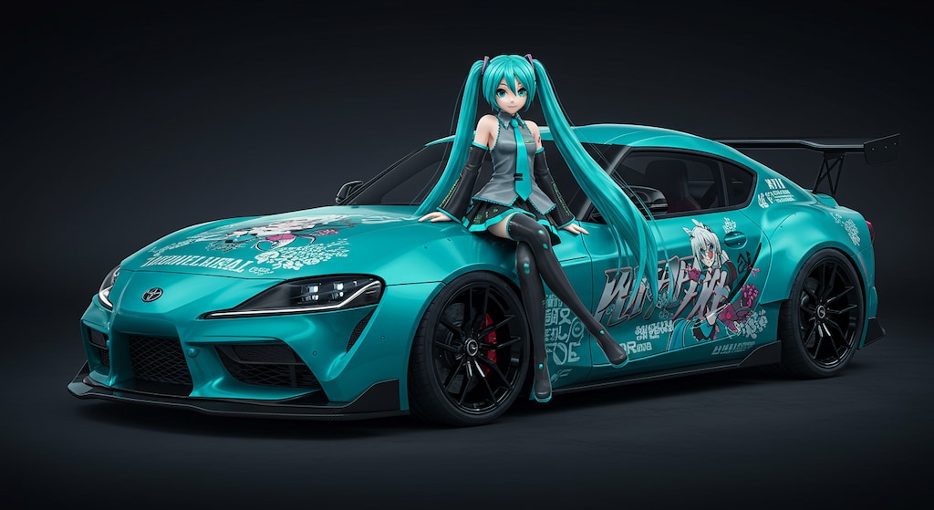 初音ミクとGRスープラ