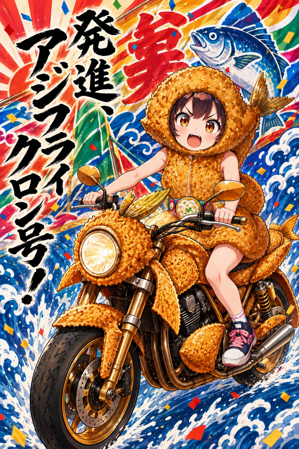 サクサク変身、アジフライダー！