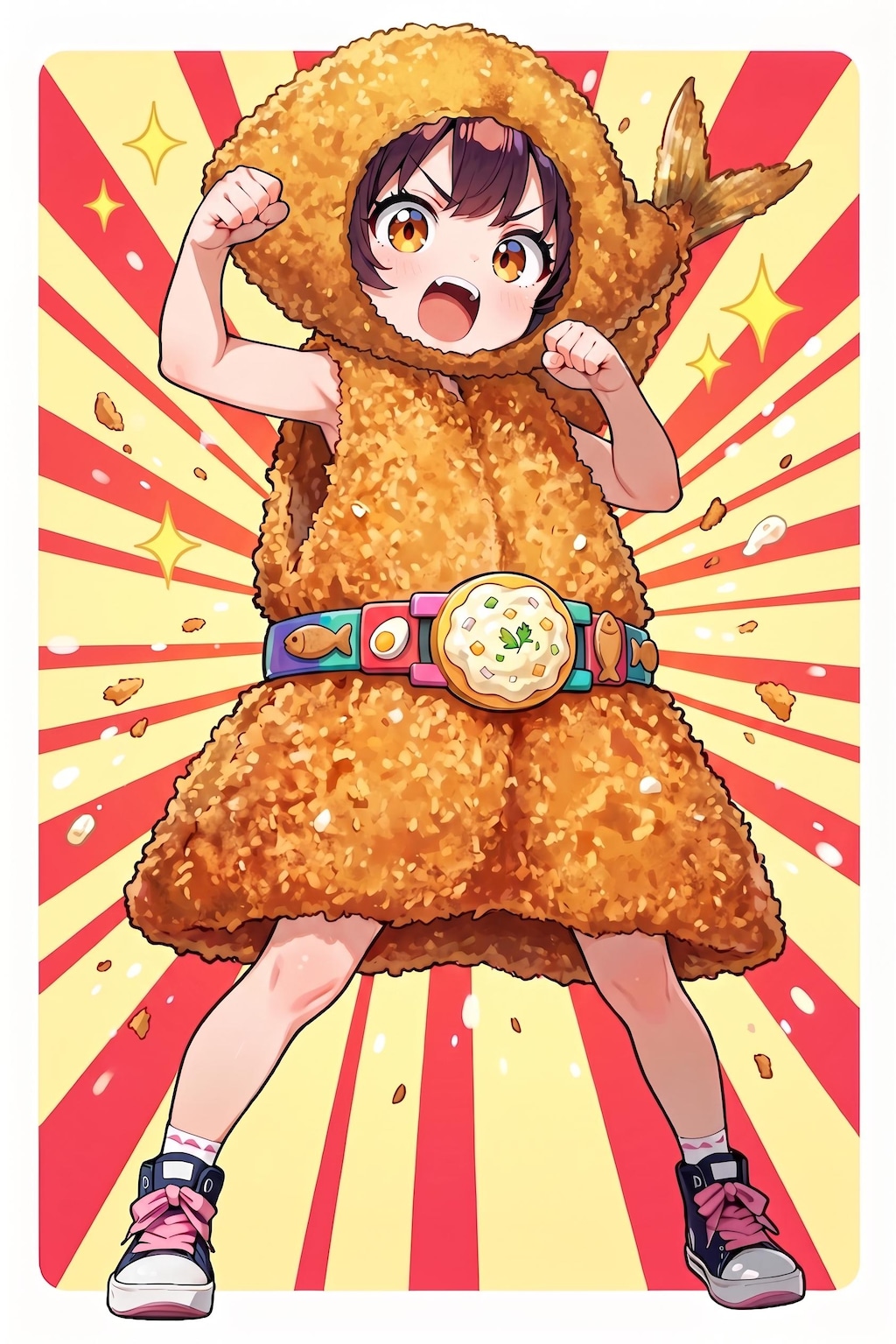 サクサク変身、アジフライダー！