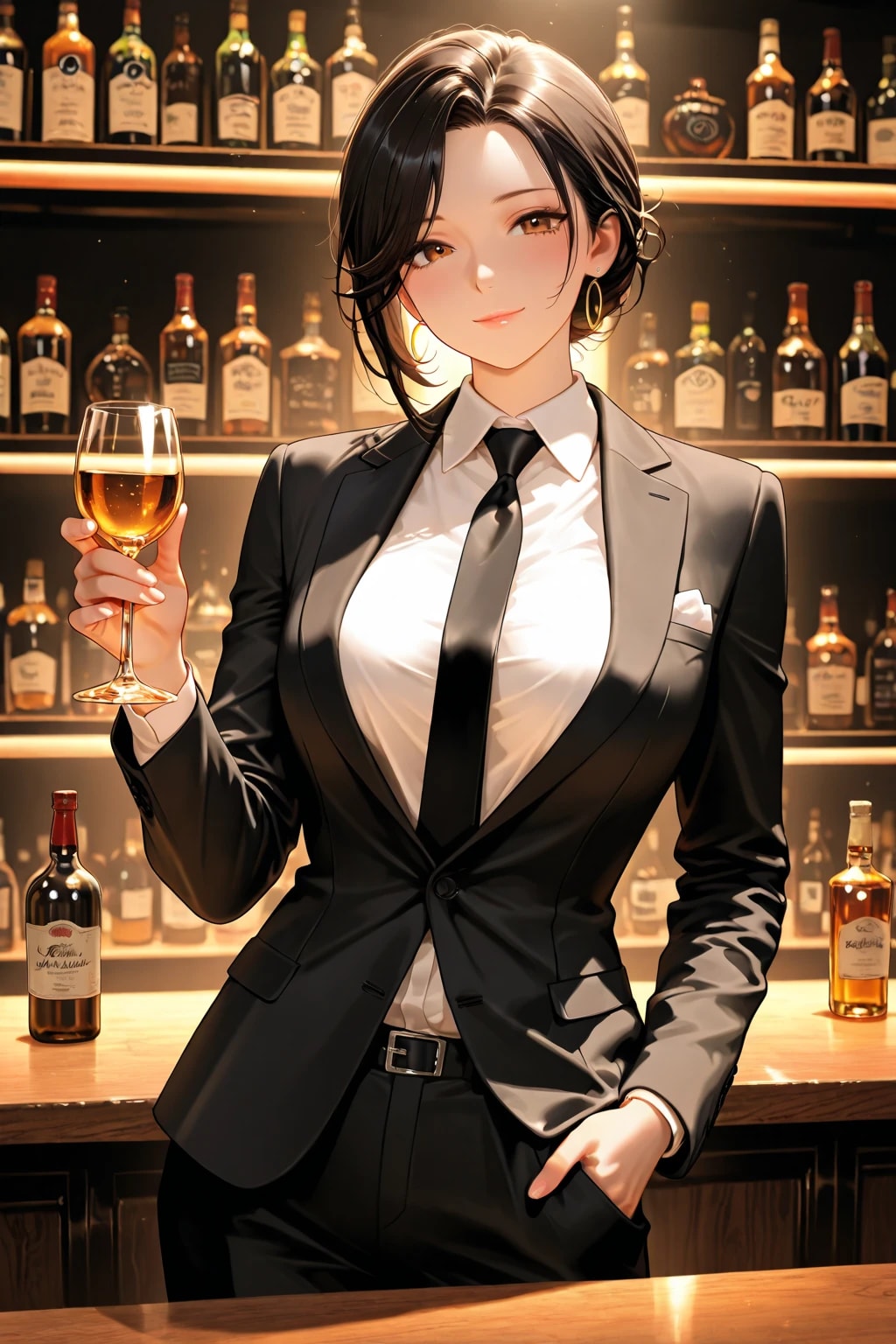 酒場の麗人 | の人気AIイラスト・グラビア