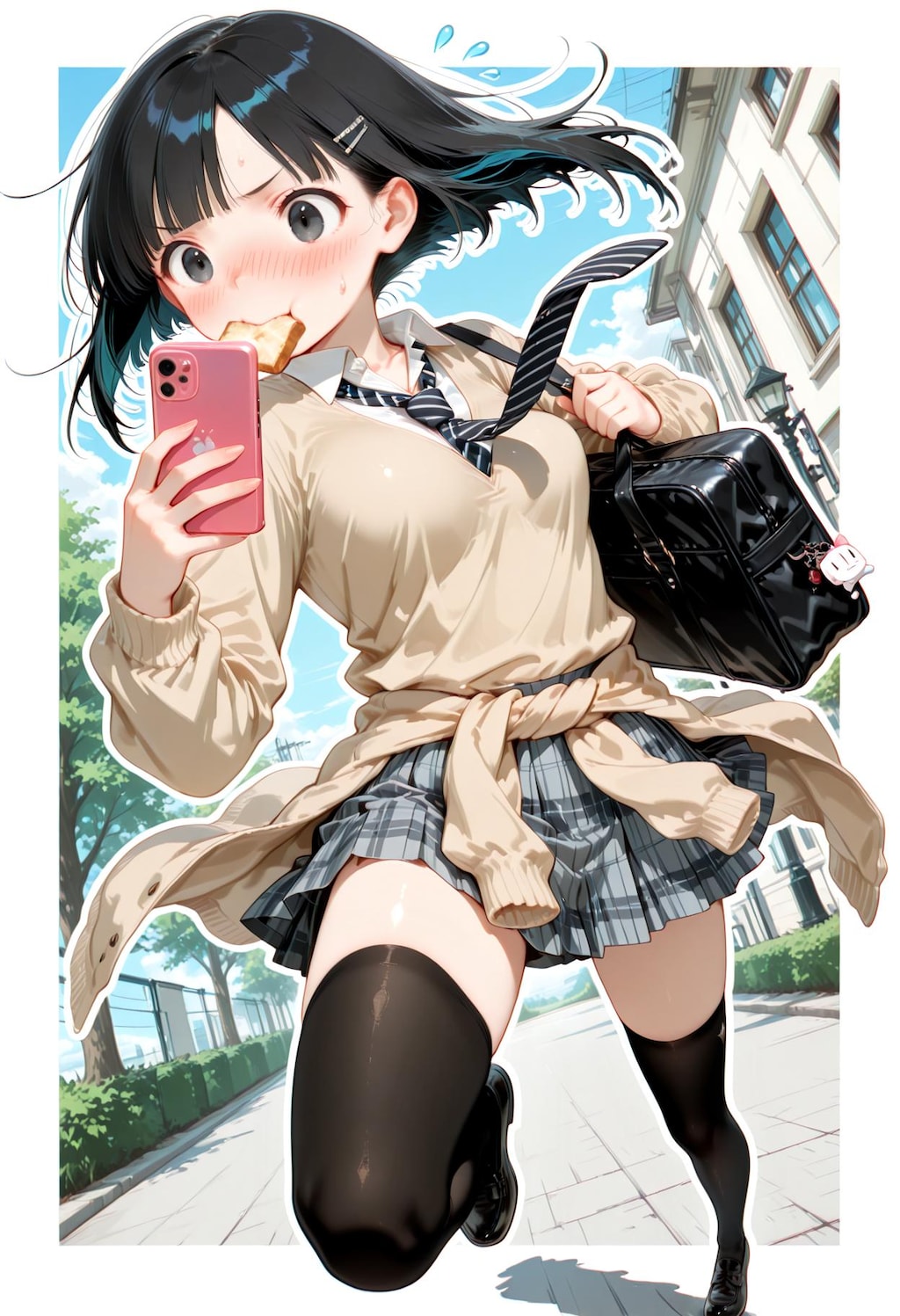 やばぁーい、遅刻遅刻ぅ💦