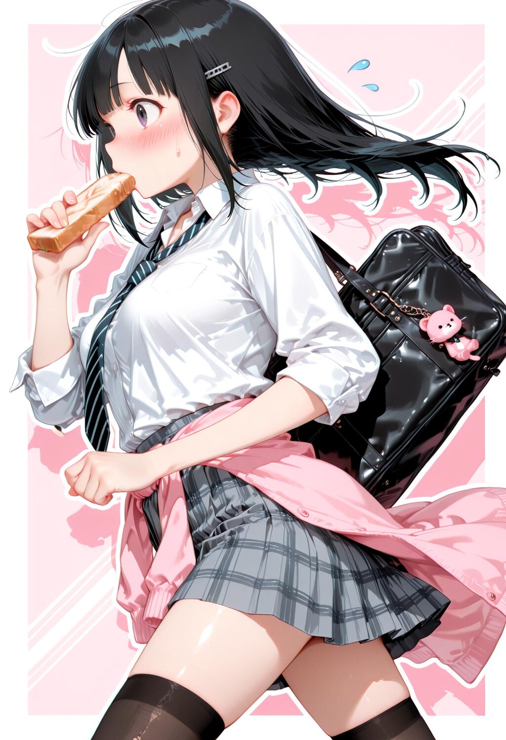 やばぁーい、遅刻遅刻ぅ💦