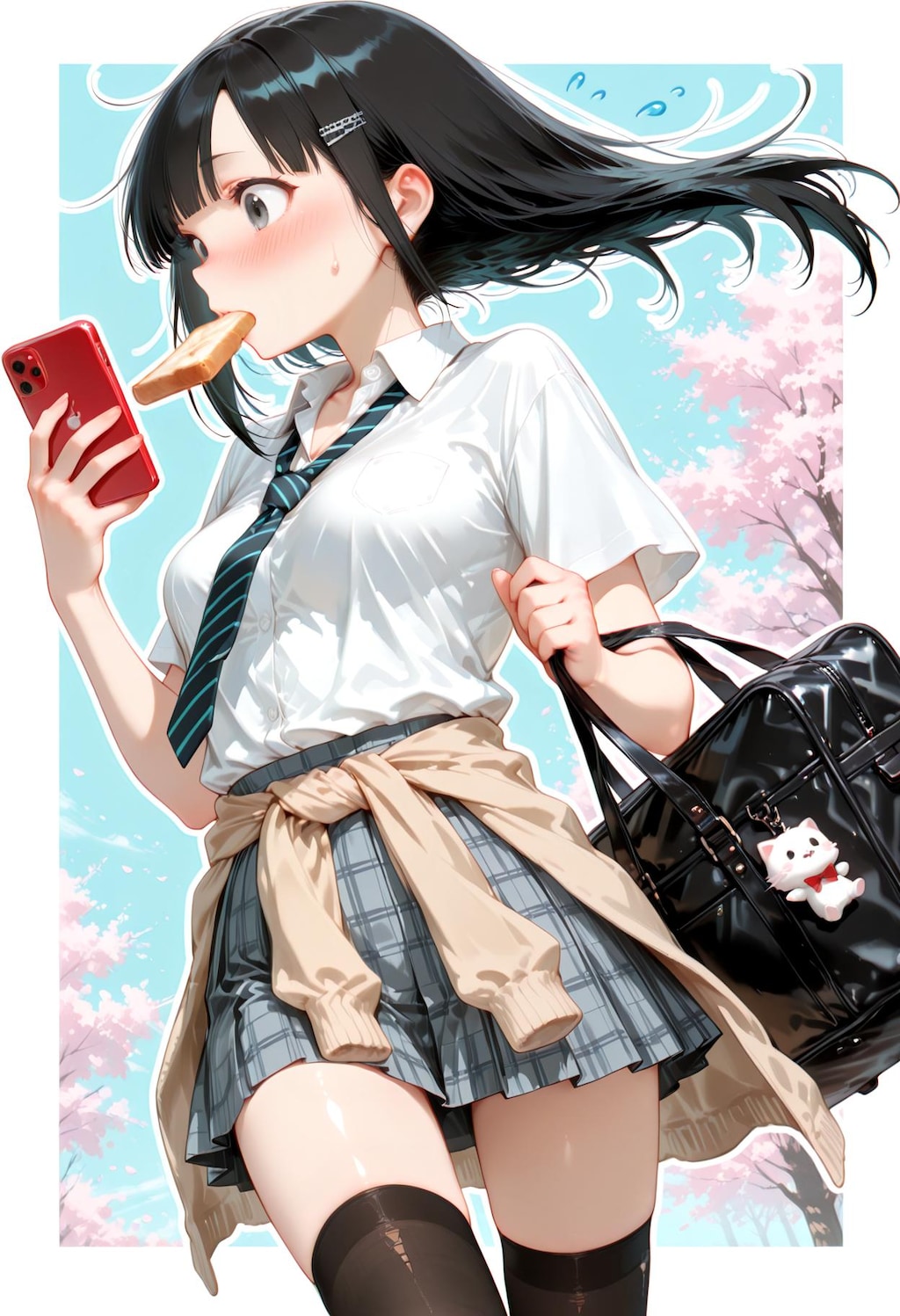 やばぁーい、遅刻遅刻ぅ💦