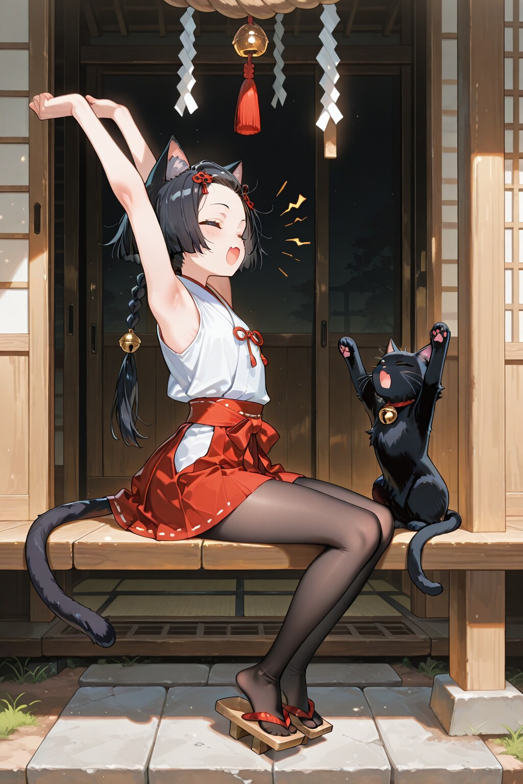 あくびをする蒼那ちゃん