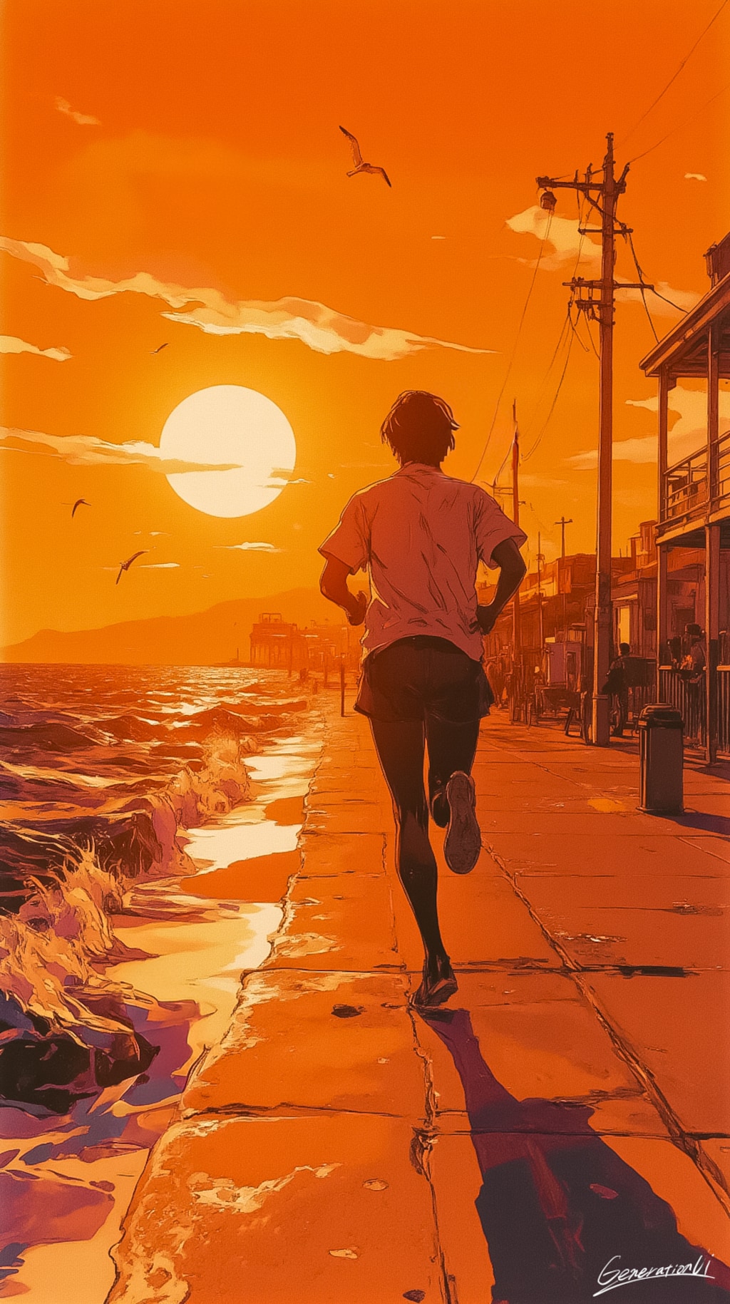 夕陽と僕の1マイル／スマホ壁紙アーカイブ