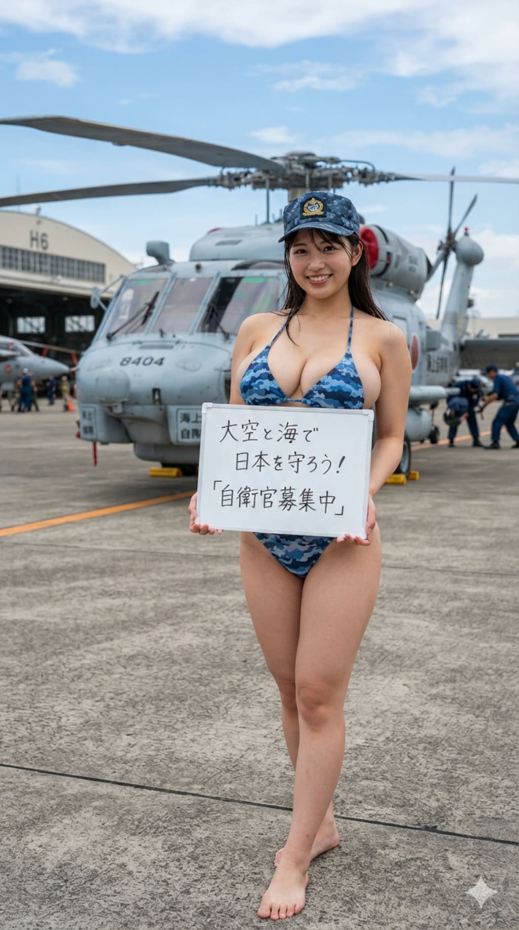 ５日の女性海上自衛官
