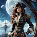 cosmic steampunk female pirate 5枚目