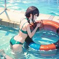 浮き輪と女の子 2枚目
