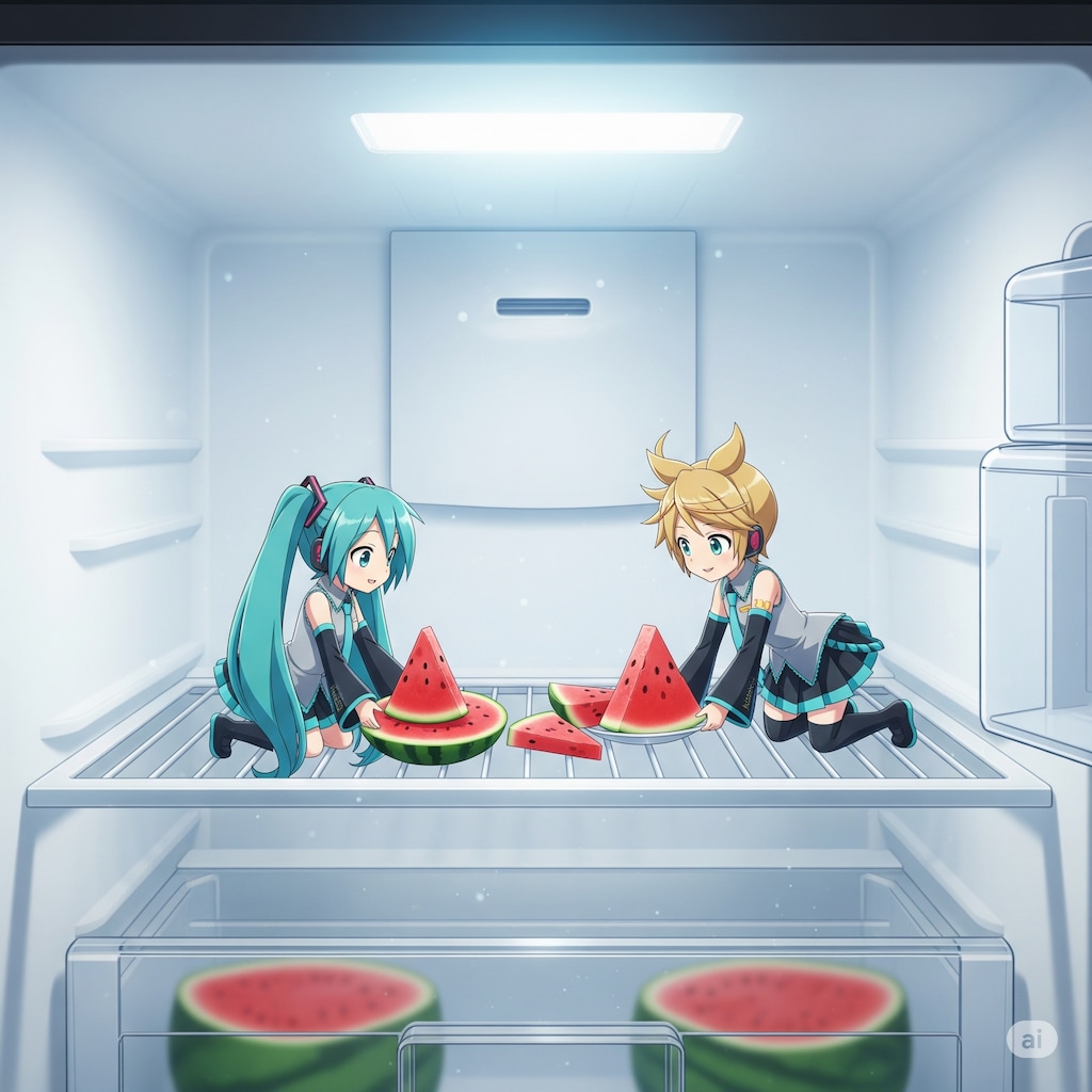 冷蔵庫を開けると...