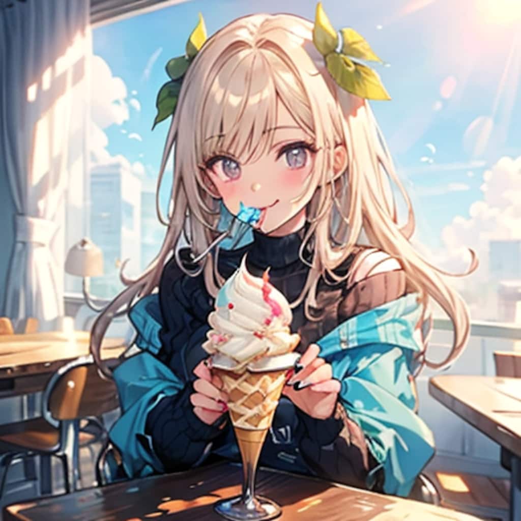 金髪娘（ソフトクリーム）