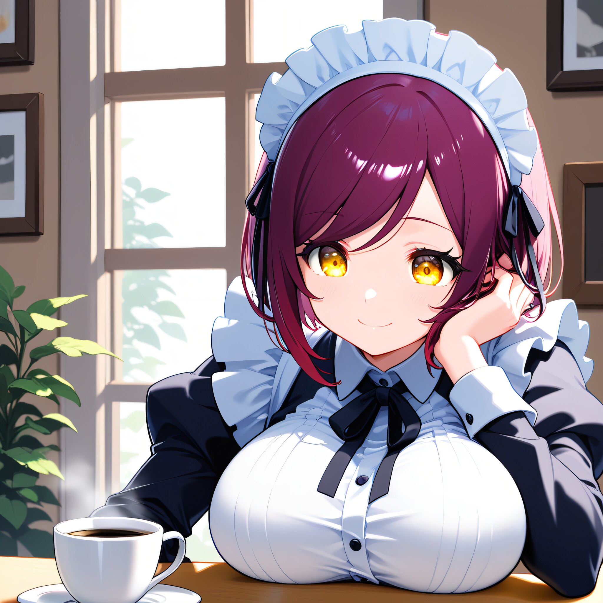 こんにちは（挨拶メイドの芽衣ちゃん） | の人気AIイラスト・グラビア