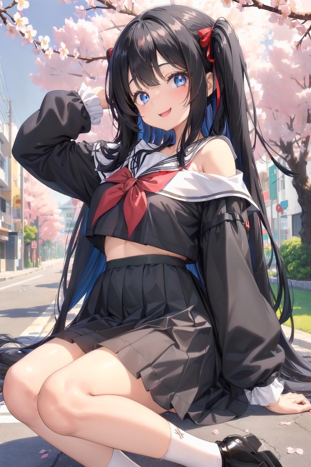 桜とセーラー