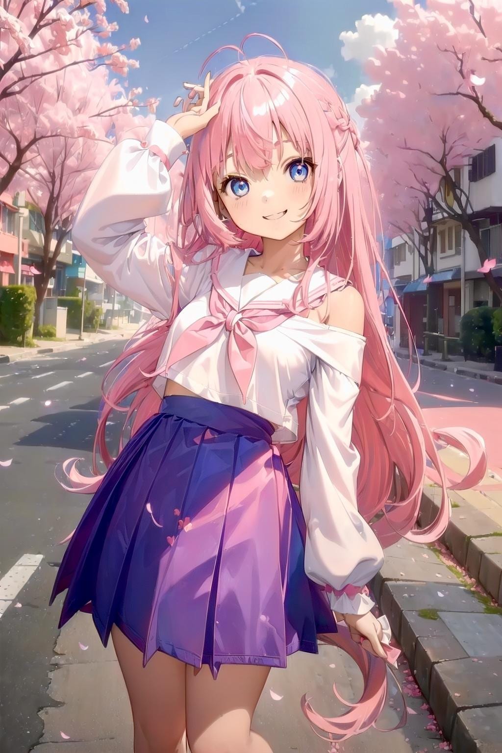 桜とセーラー