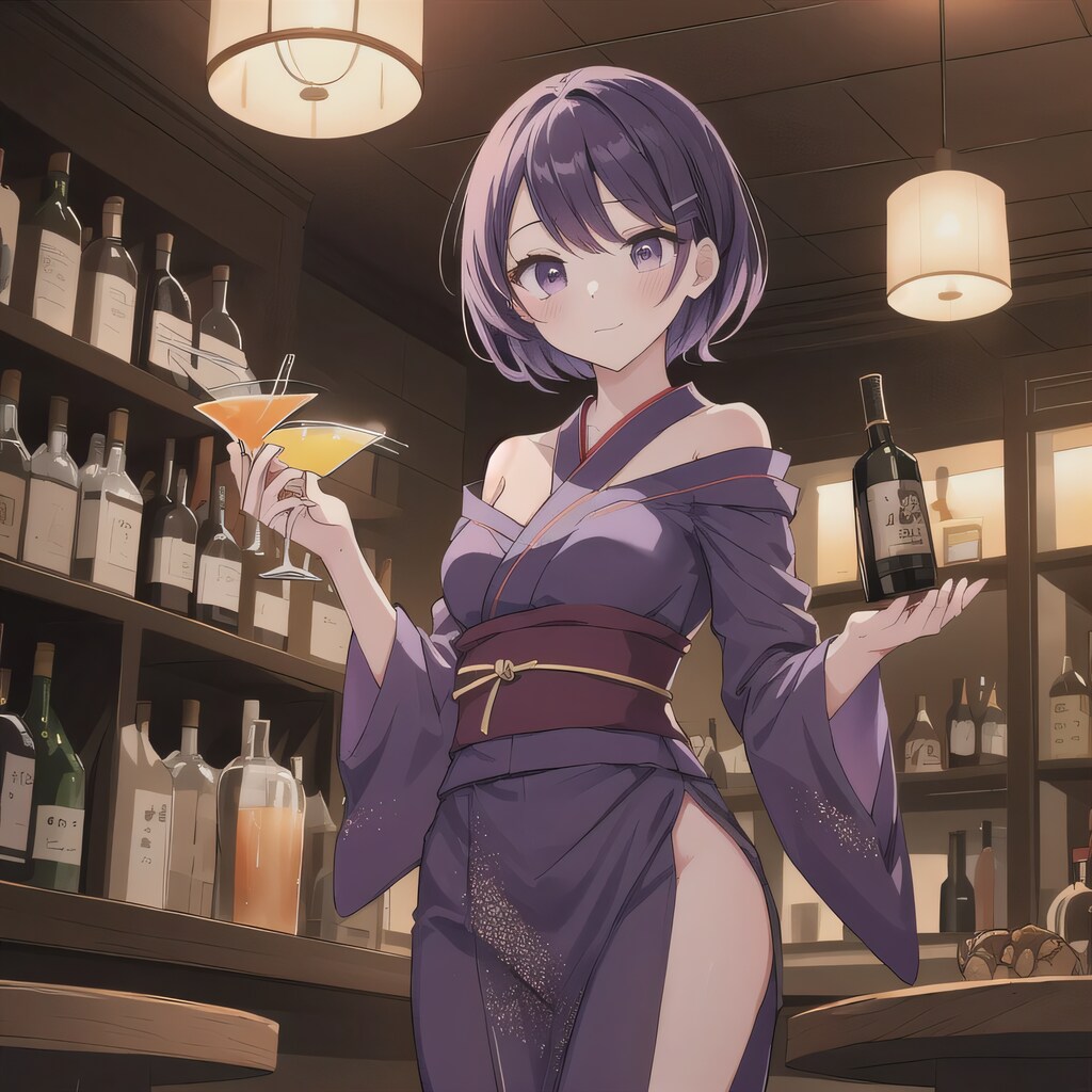 黒髪ボブで酒場の少女２