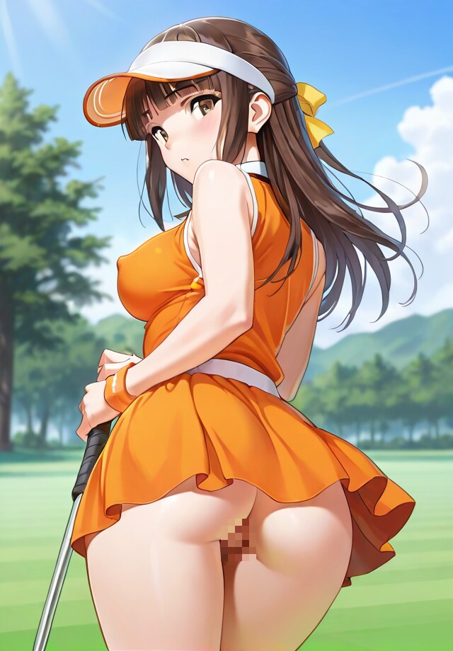 ノーパン♥ノーブラ♥　レディスゴルファー