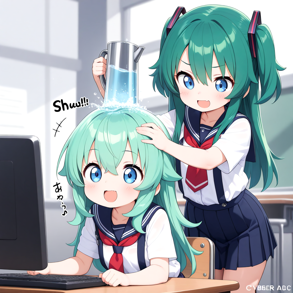 GPU学園内で活躍する、水冷タイプの5090ちゃん