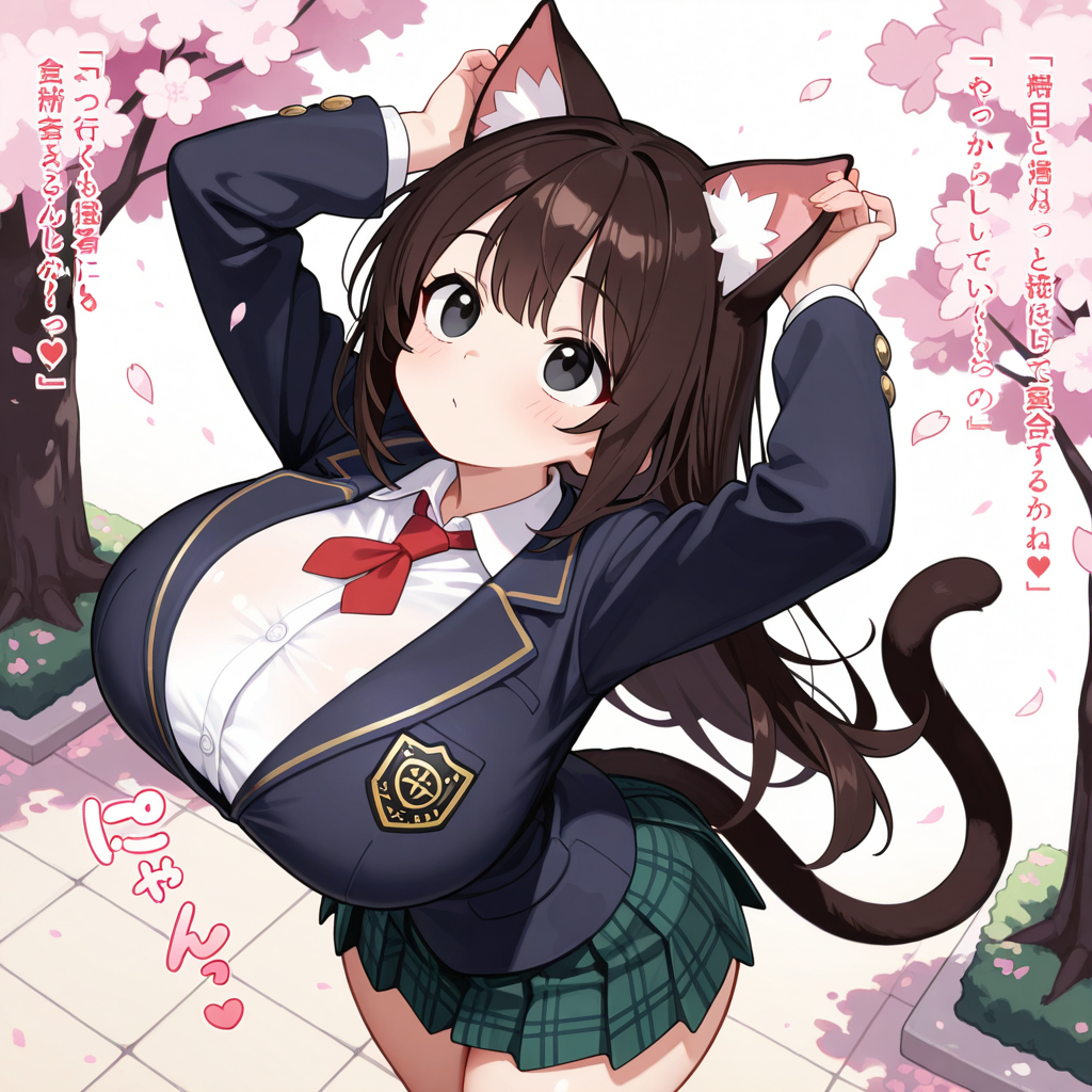 やっぱり猫耳にされてしまった宣子ちゃん | の人気AIイラスト・グラビア