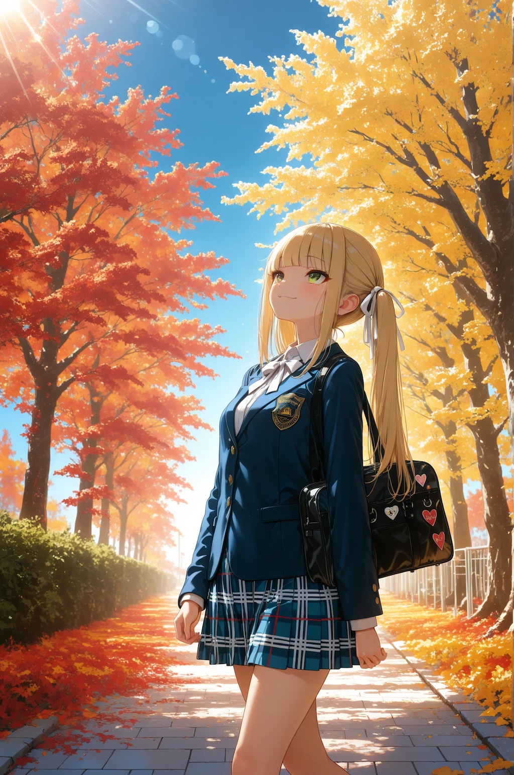 紅葉を見つめるお嬢様💓