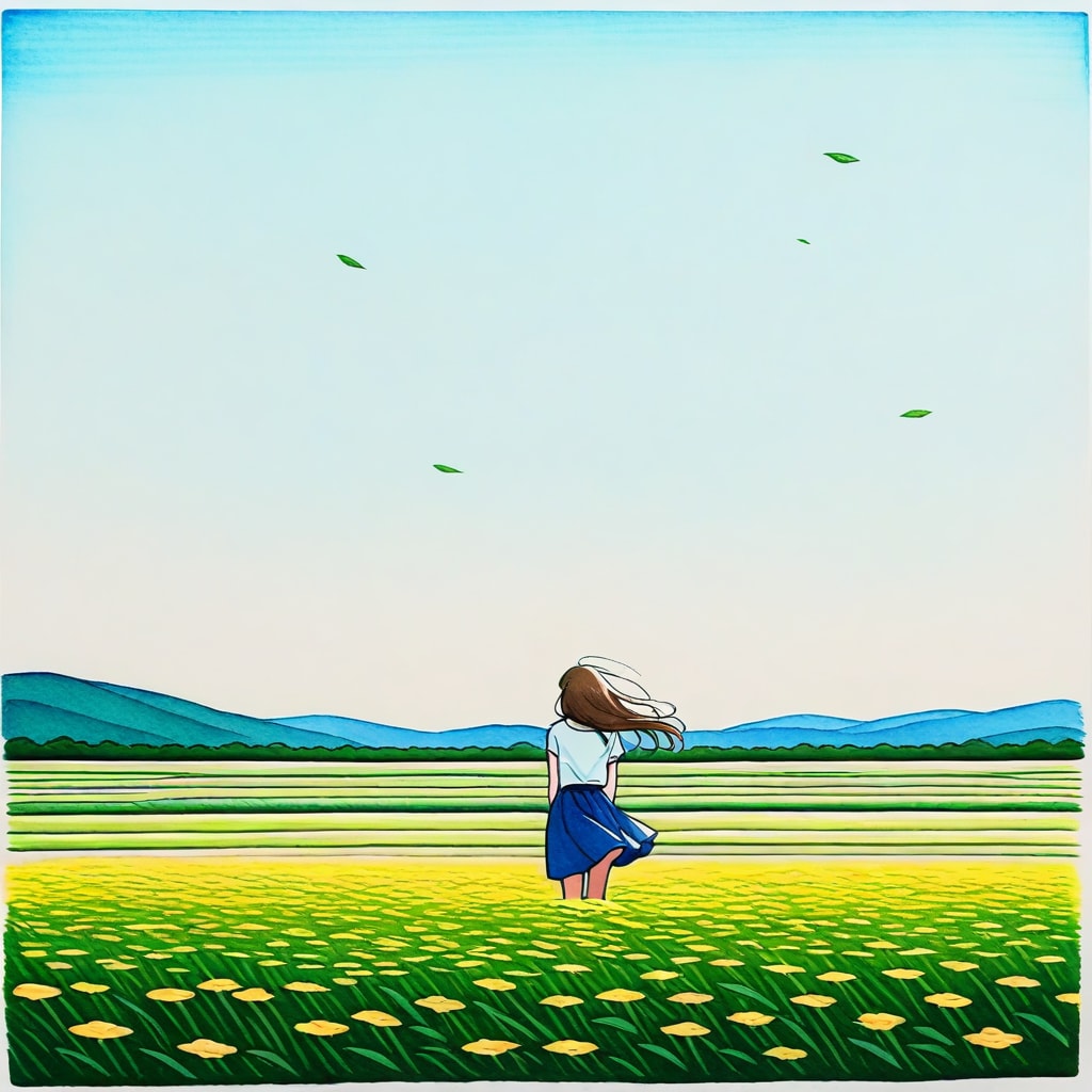 景色の中の少女