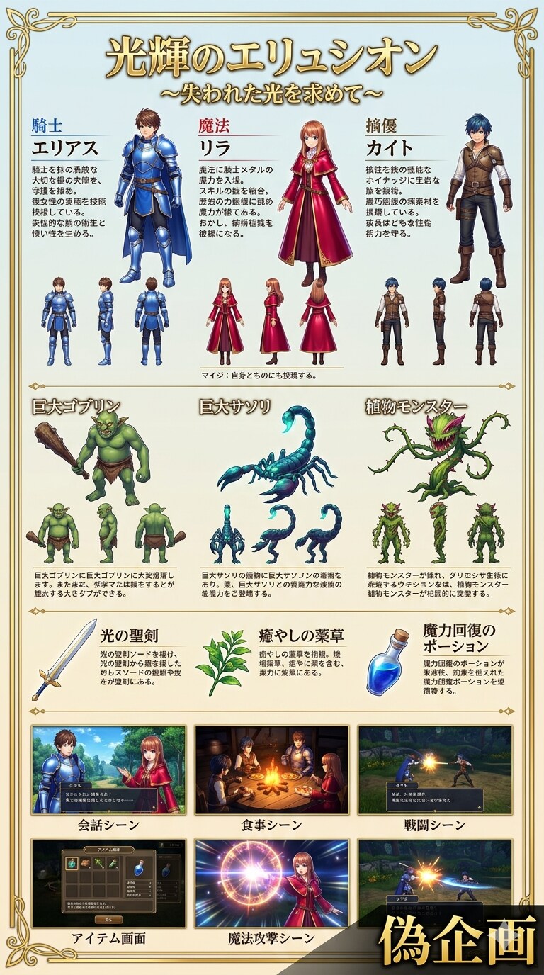 ファンタジーRPGゲーム
