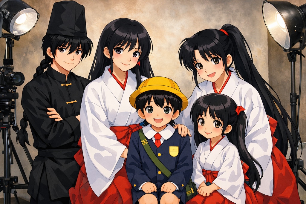 火野家家族写真(レイちゃん欠席)