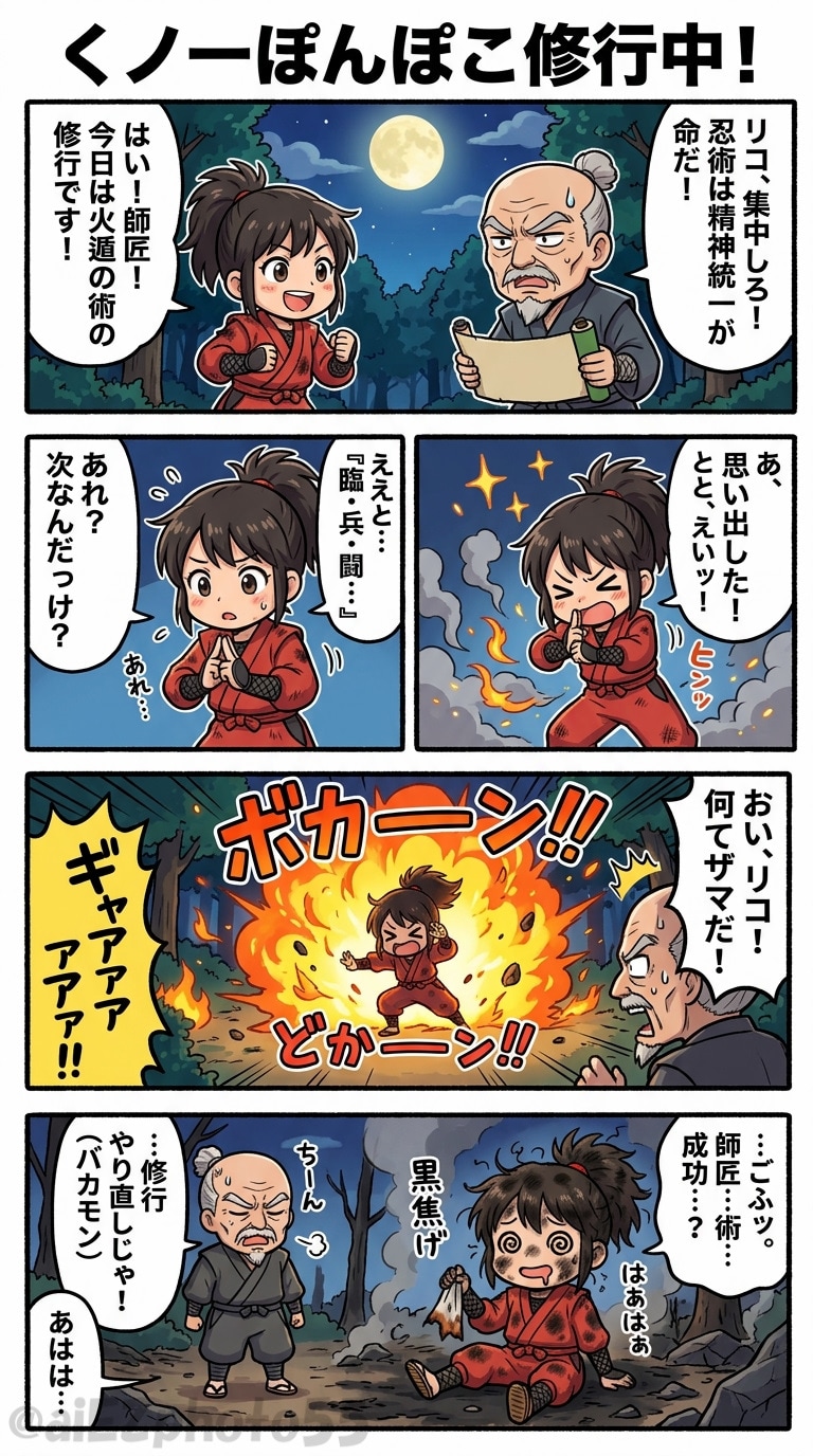 くノ一ぽんぽこ修行中！ | の人気AIイラスト・グラビア