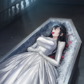 ユリママ　ウェディングドレス　薔薇の花弁を咥えた眠れる花嫁 7枚目