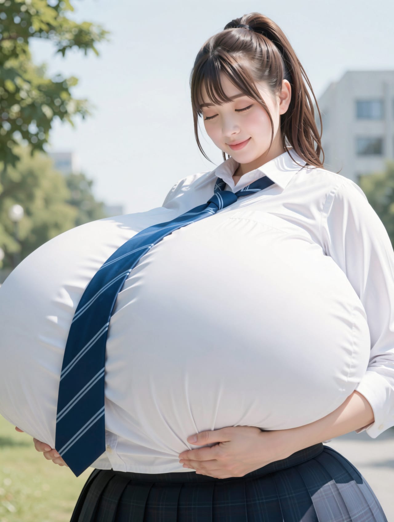 ネクタイ長めじゃないと、おかしくなっちゃう。
