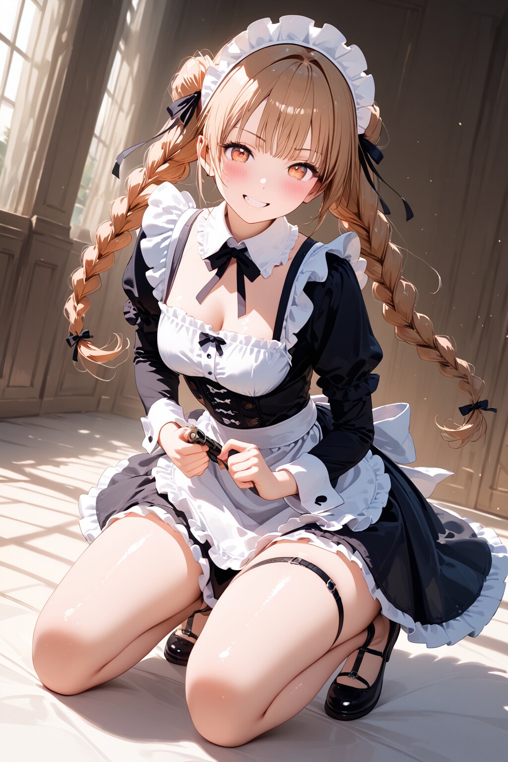 三つ編みメイド