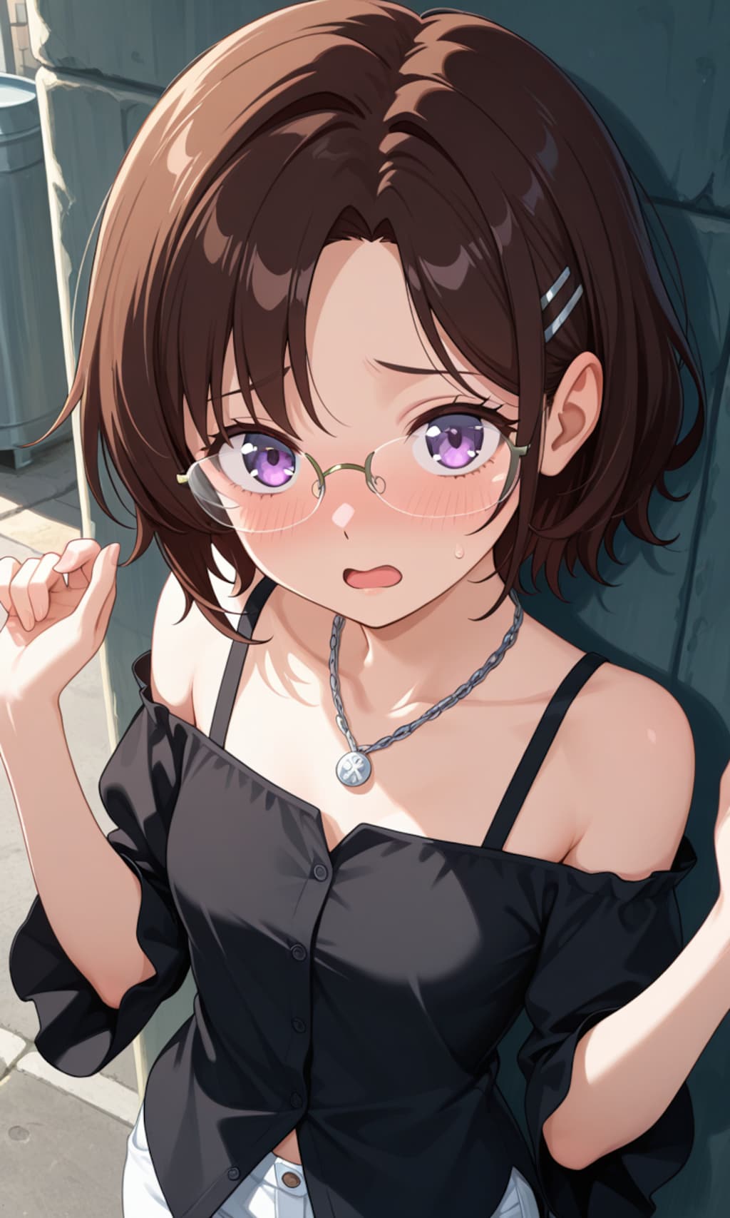 眼鏡っ娘は警戒心強め