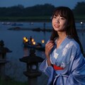 川と浴衣美女 7枚目
