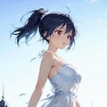 摩天楼を背景にぱんつが透けている服での撮影会 Y908 3枚目