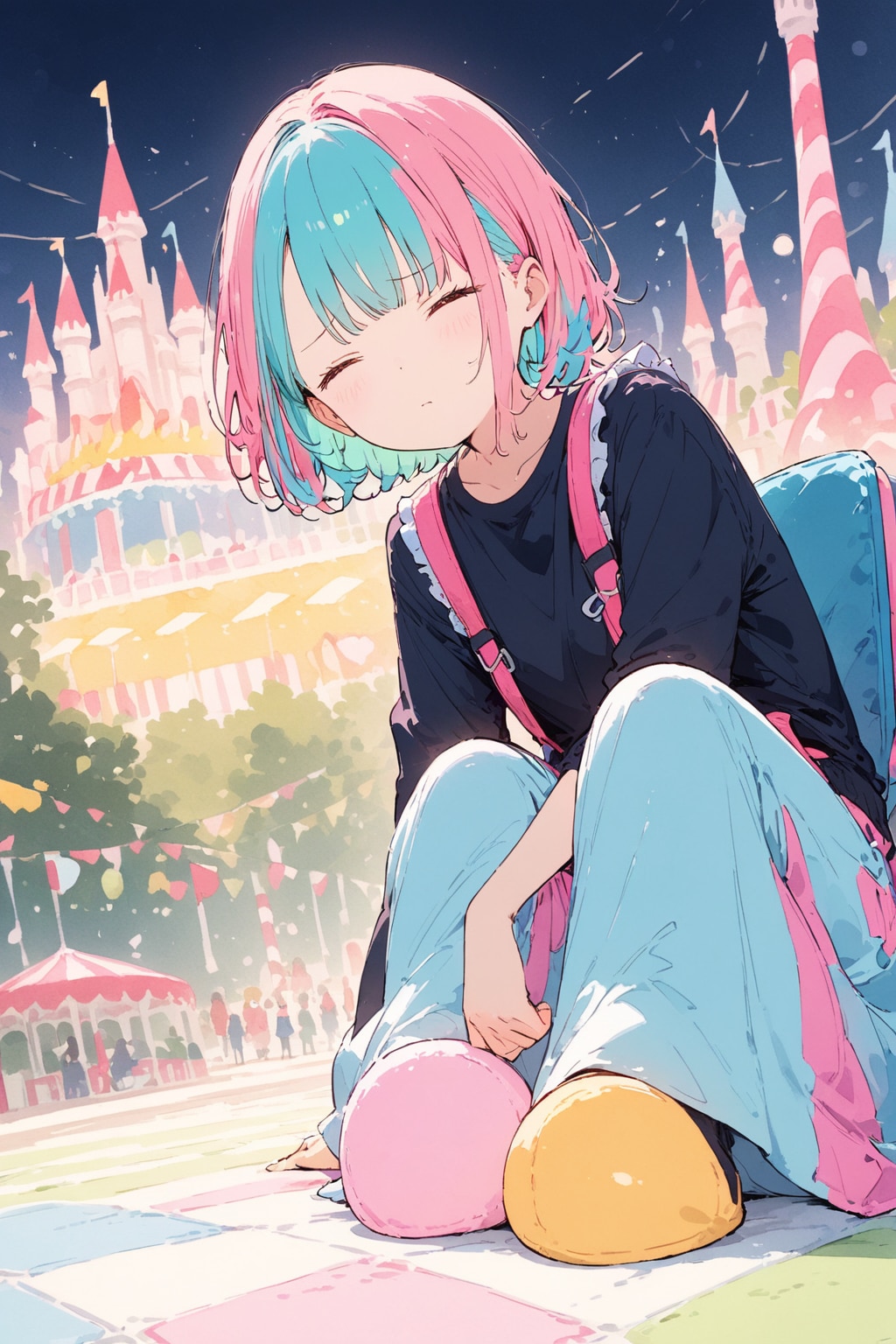 靴とスリッパ履き間違えて来ちゃったよ | の人気AIイラスト・グラビア