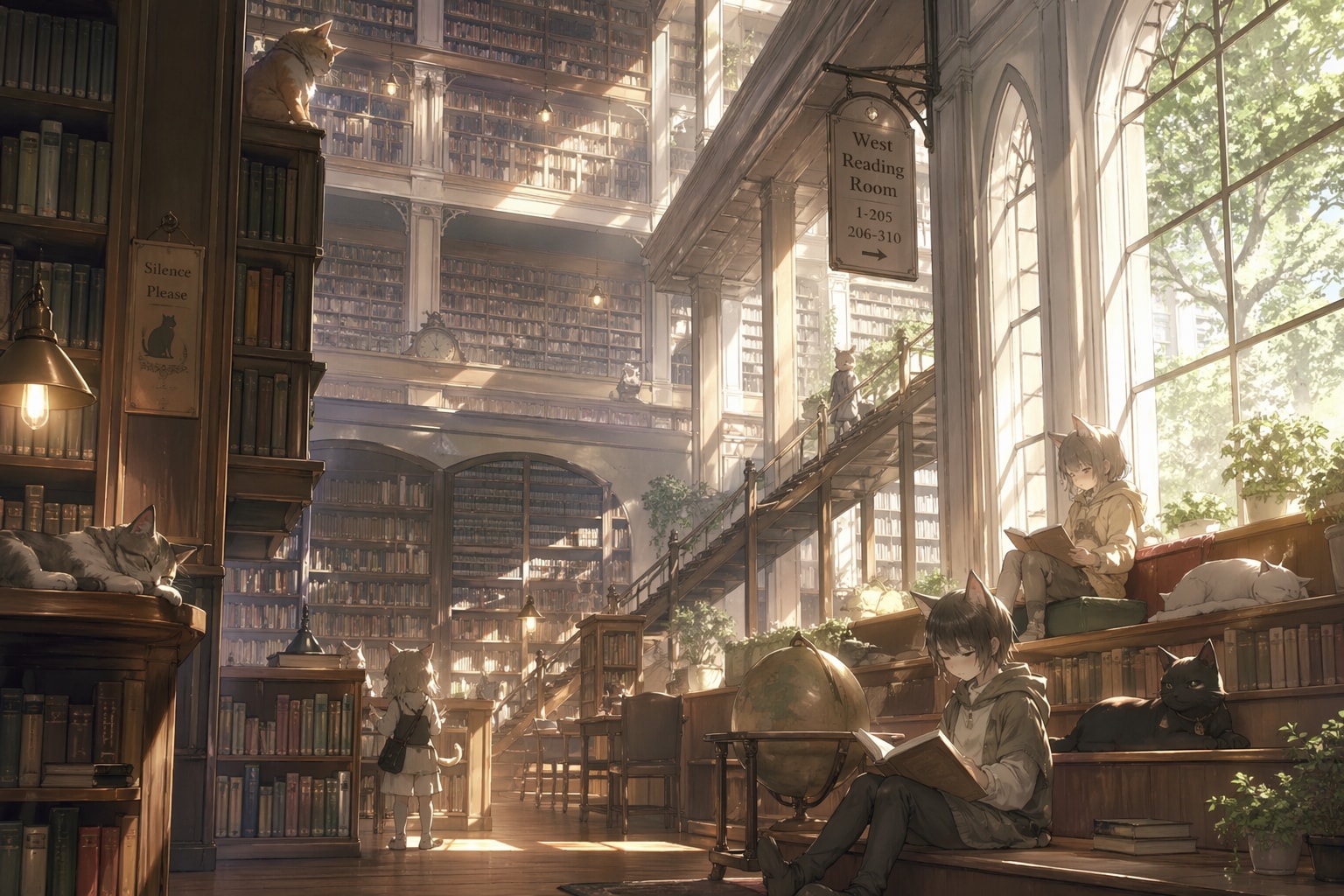 猫猫図書館 | の人気AIイラスト・グラビア