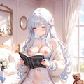 お嬢様の読書と自慰 2枚目