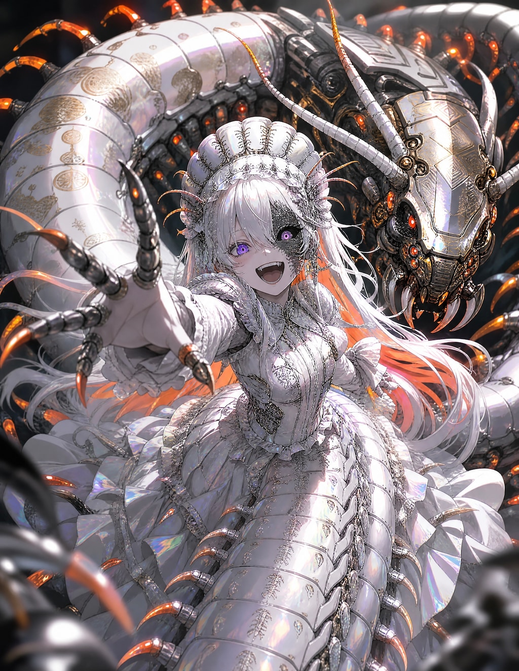 ゴスロリ×ムカデ少女（白）