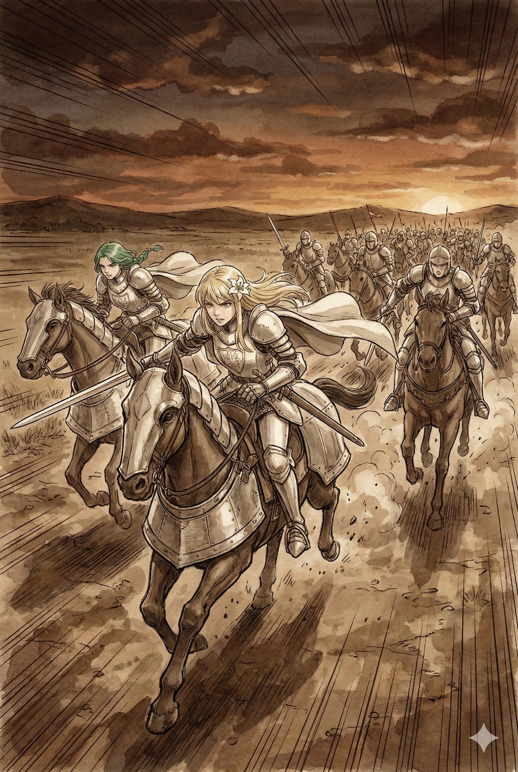 出会い/「魔竜？！…一個中隊で向かいます！準備急がせなさい！」