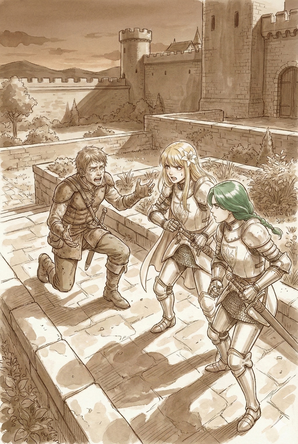 出会い/「魔竜？！…一個中隊で向かいます！準備急がせなさい！」