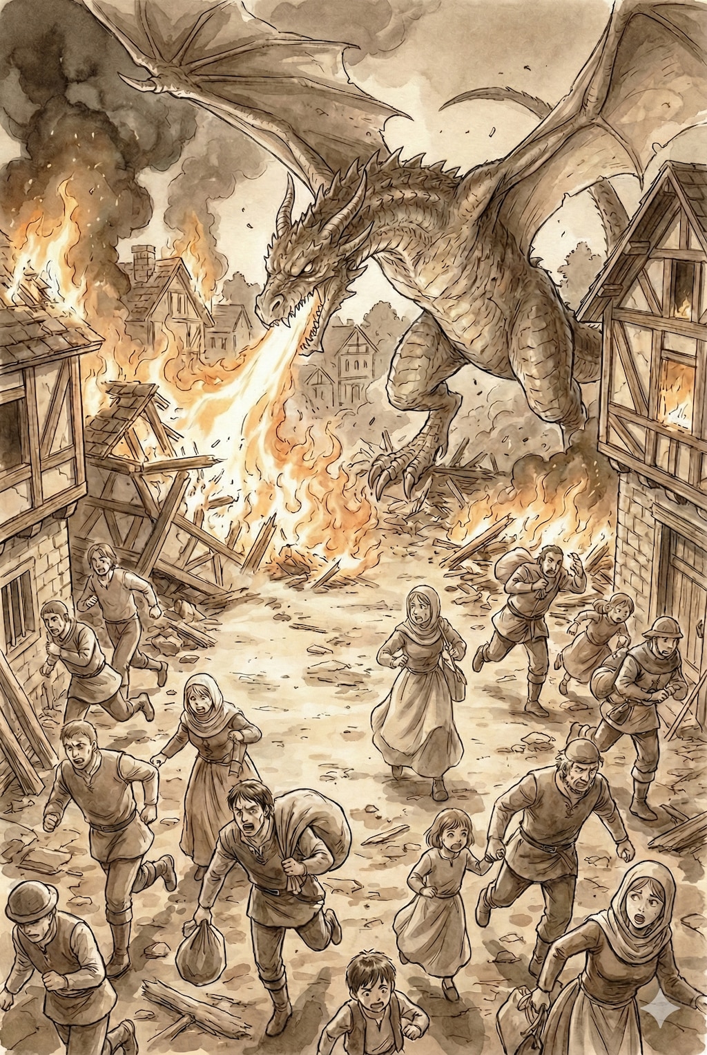 出会い/「魔竜？！…一個中隊で向かいます！準備急がせなさい！」